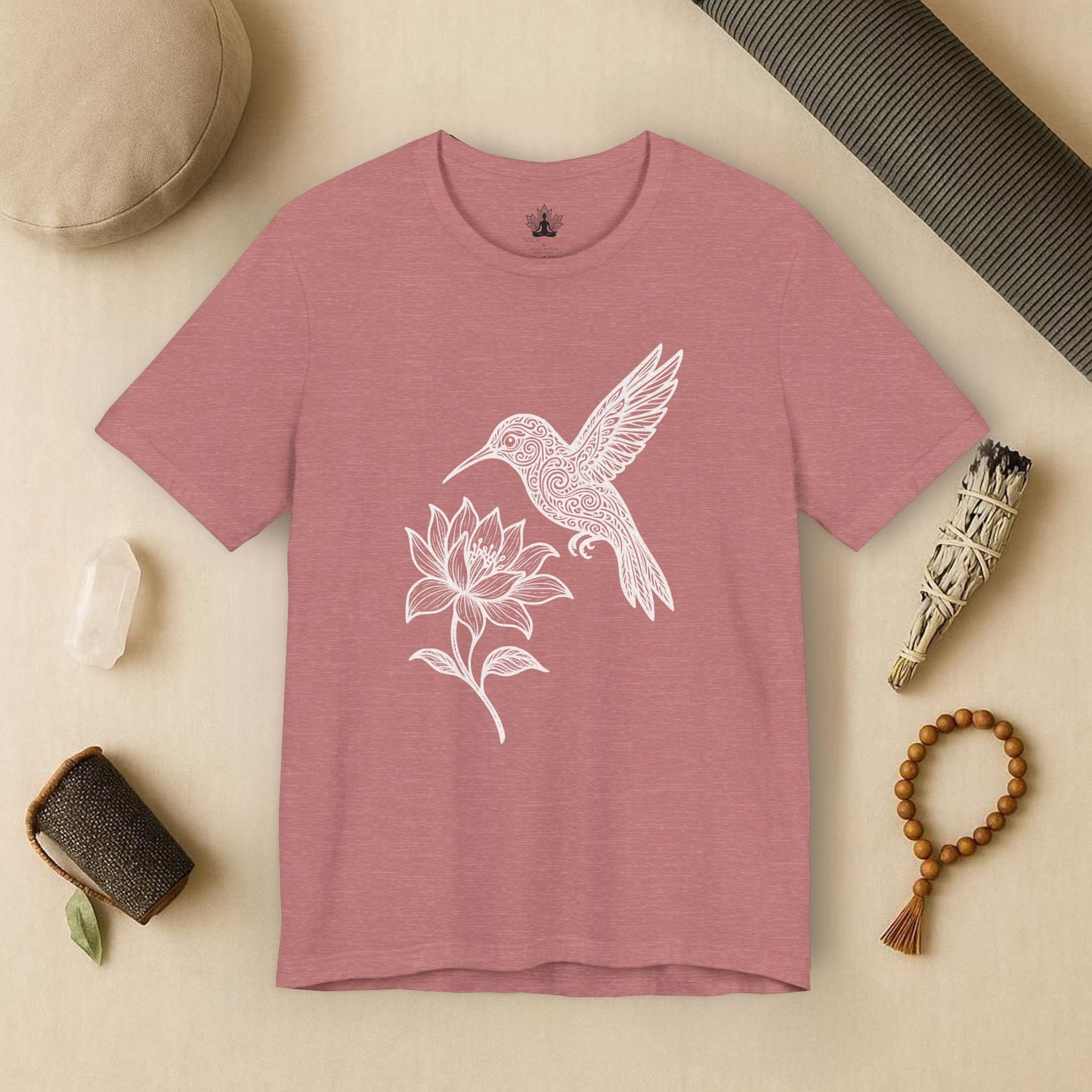 Hummingbird Lotus – Mandala Nature Tee