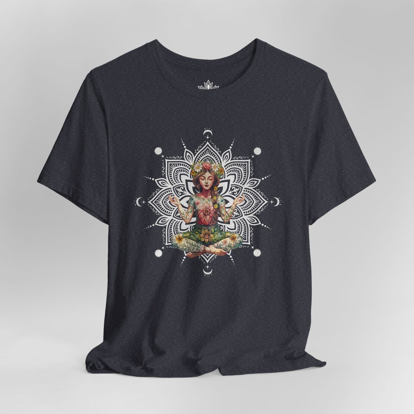Flower Meditation Boho – Botanical Lotus Pose Tee