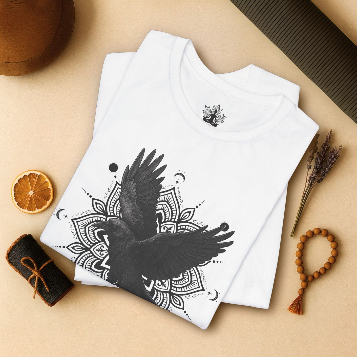 Mystic Raven – Mandala Moon Flight Tee