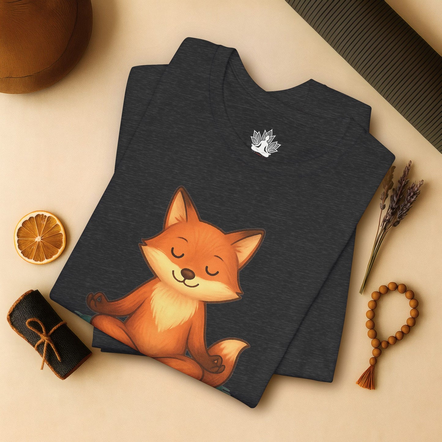 Fox Meditating – Yoga Animal Namaste Tee