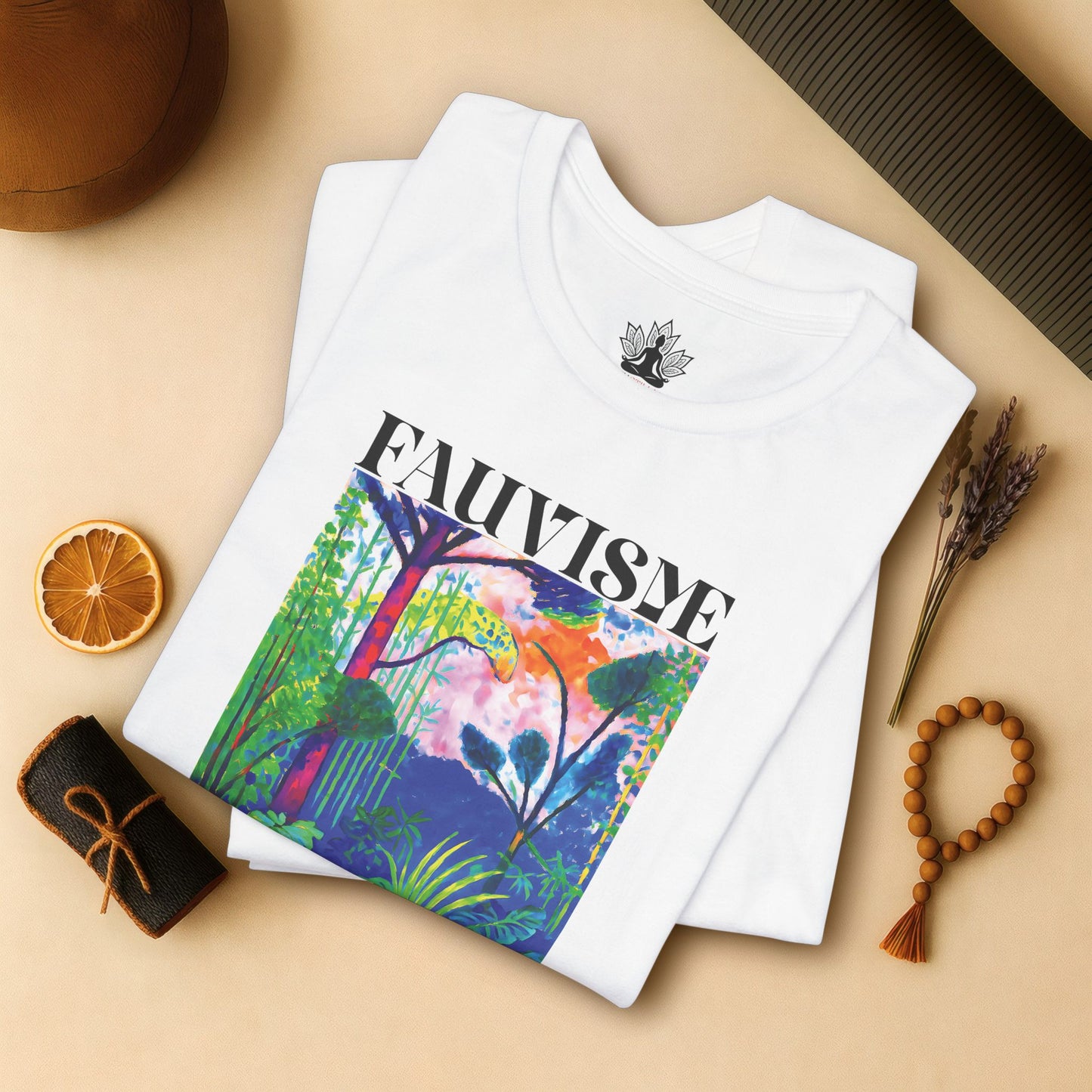 Peace in the Chaos – Fauvisme Lotus Tee