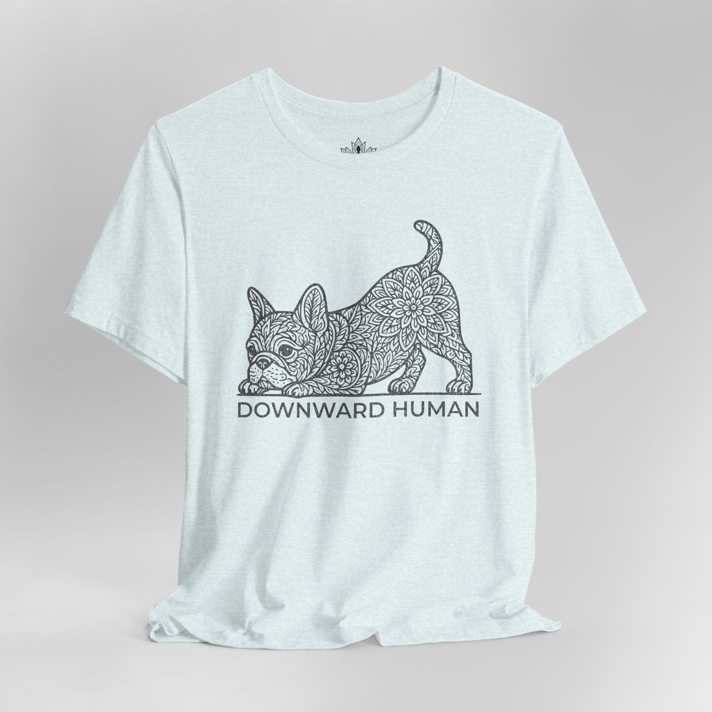 Frenchie Mandala – Downward French Bulldog Tee