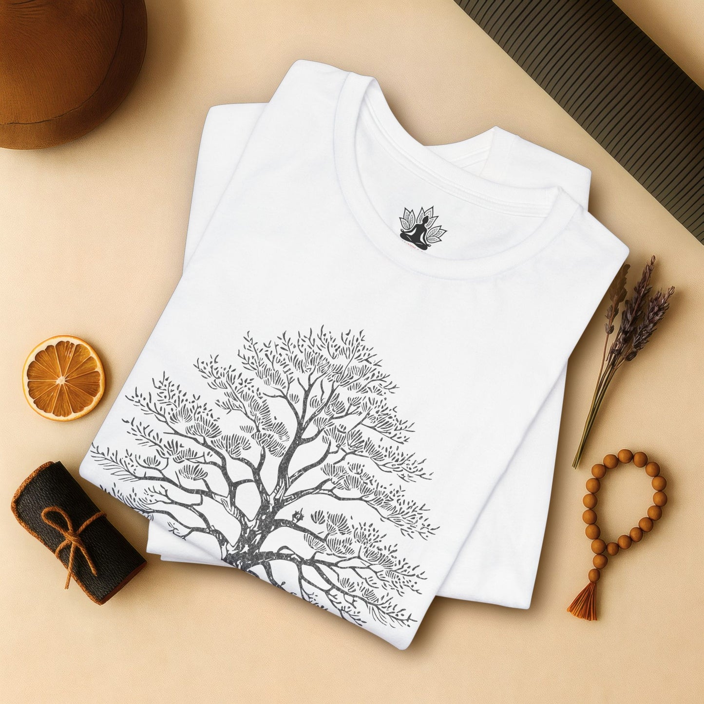 Sacred Tree of Life T-Shirt – Yoga Nature Minimalist Tee