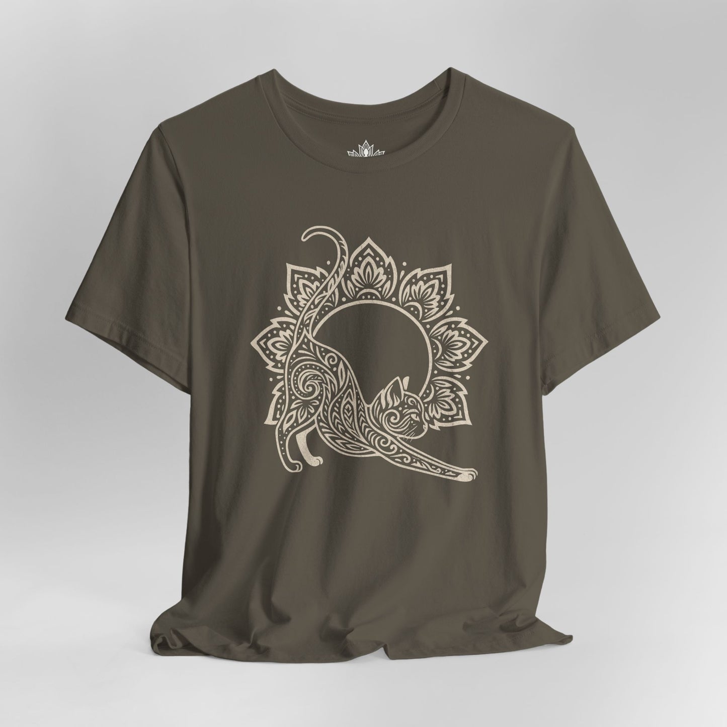 Cat & Mandala - Spiritual Boho Tee