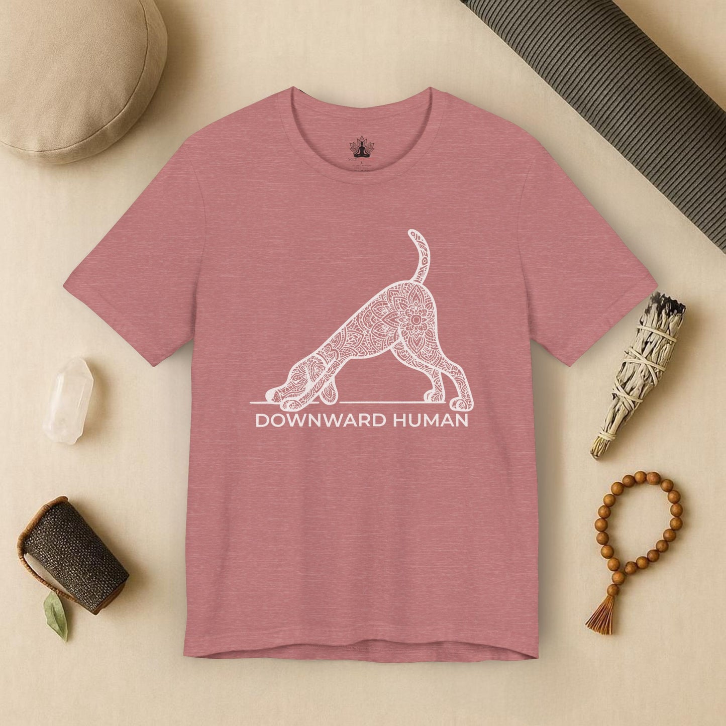 Downward Human – Mandala Dog Yoga Tee