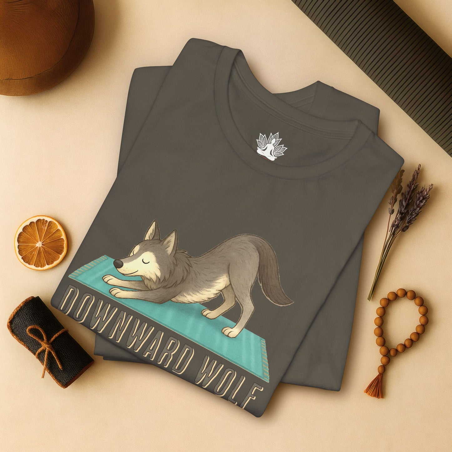 Downward Wolf – Funny Yoga Animal Tee