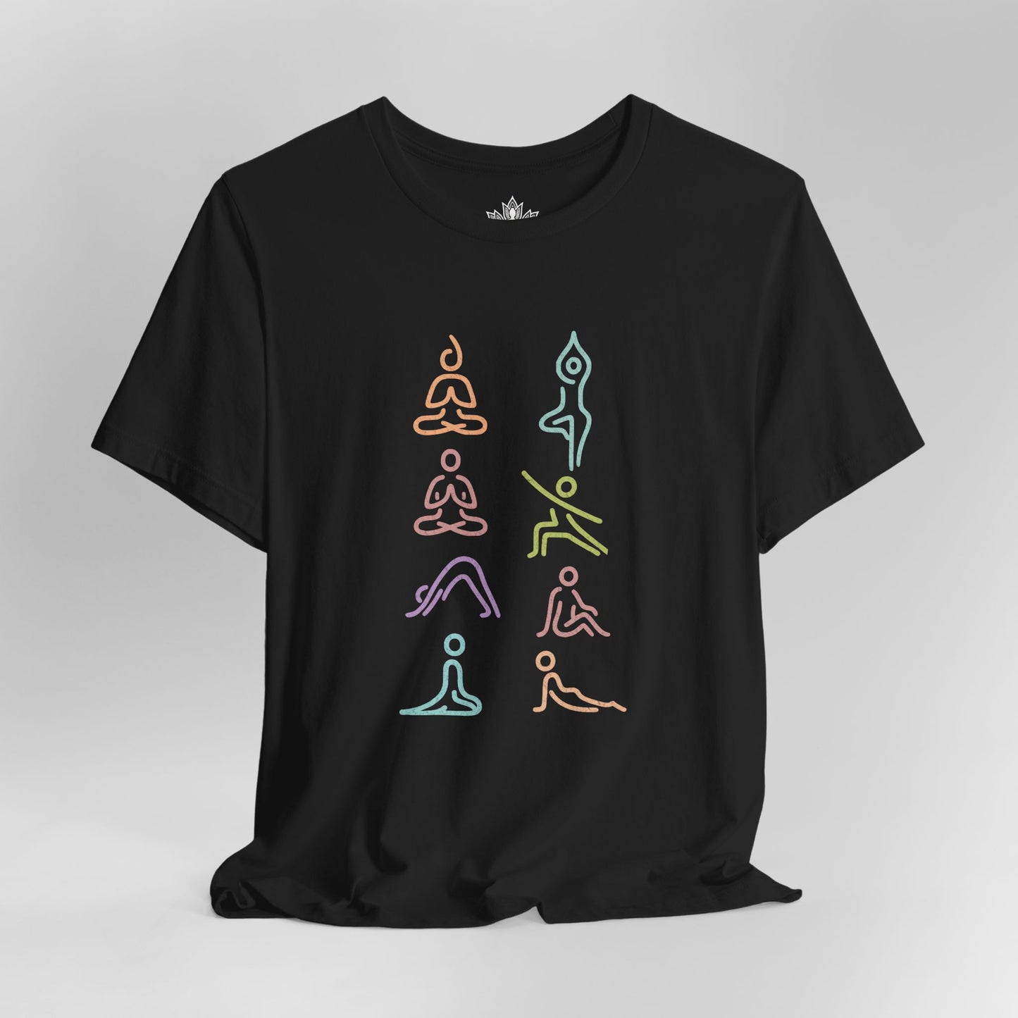 Minimalist Yoga Poses Tee – Mindful Line Art