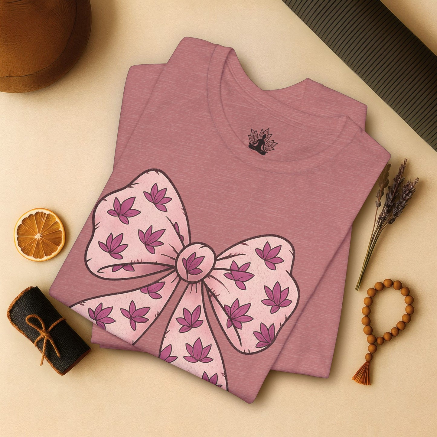 Lotus Cartoon Bow – Cozy Coquette Tee