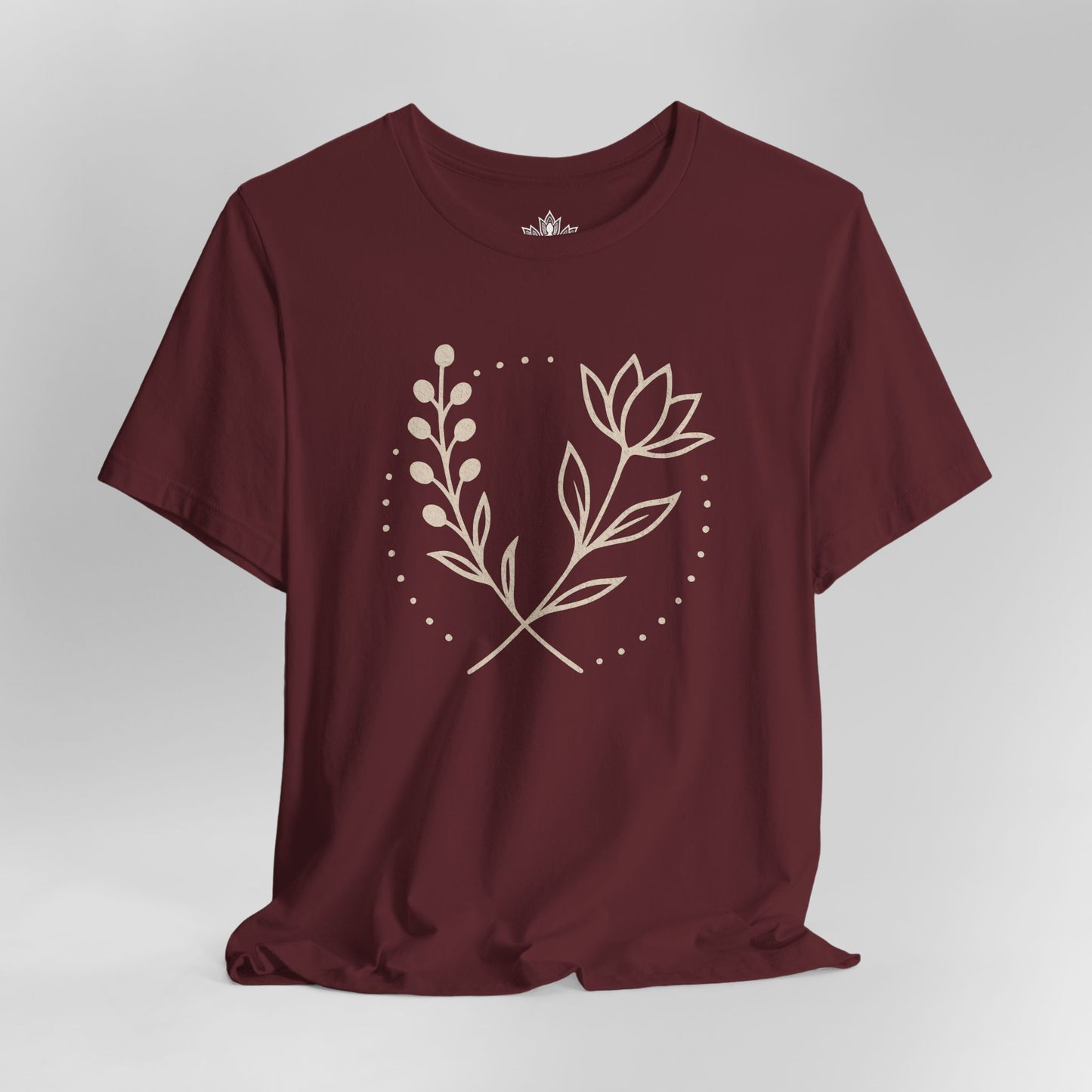 Bloom in Balance – Minimalist Yoga Tee