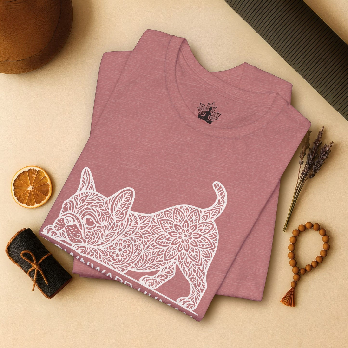 Frenchie Mandala – Downward French Bulldog Tee
