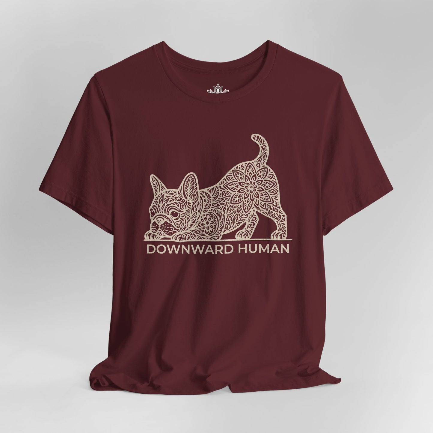 Frenchie Mandala – Downward French Bulldog Tee