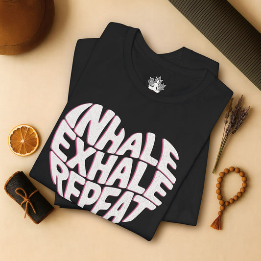 Inhale Exhale Repeat – Mindful Heart Tee