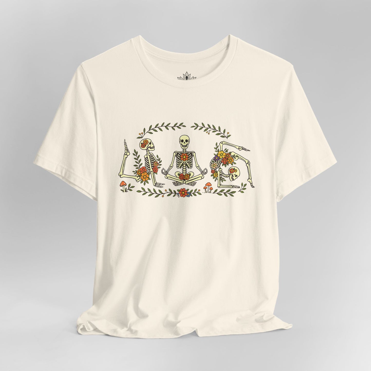 Floral Skeletons – Yoga Halloween Tee