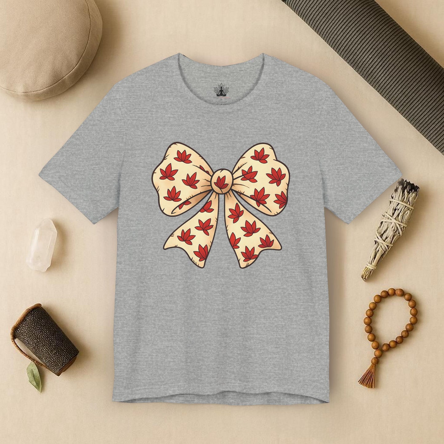 Lotus Cartoon Bow – Cozy Coquette Tee