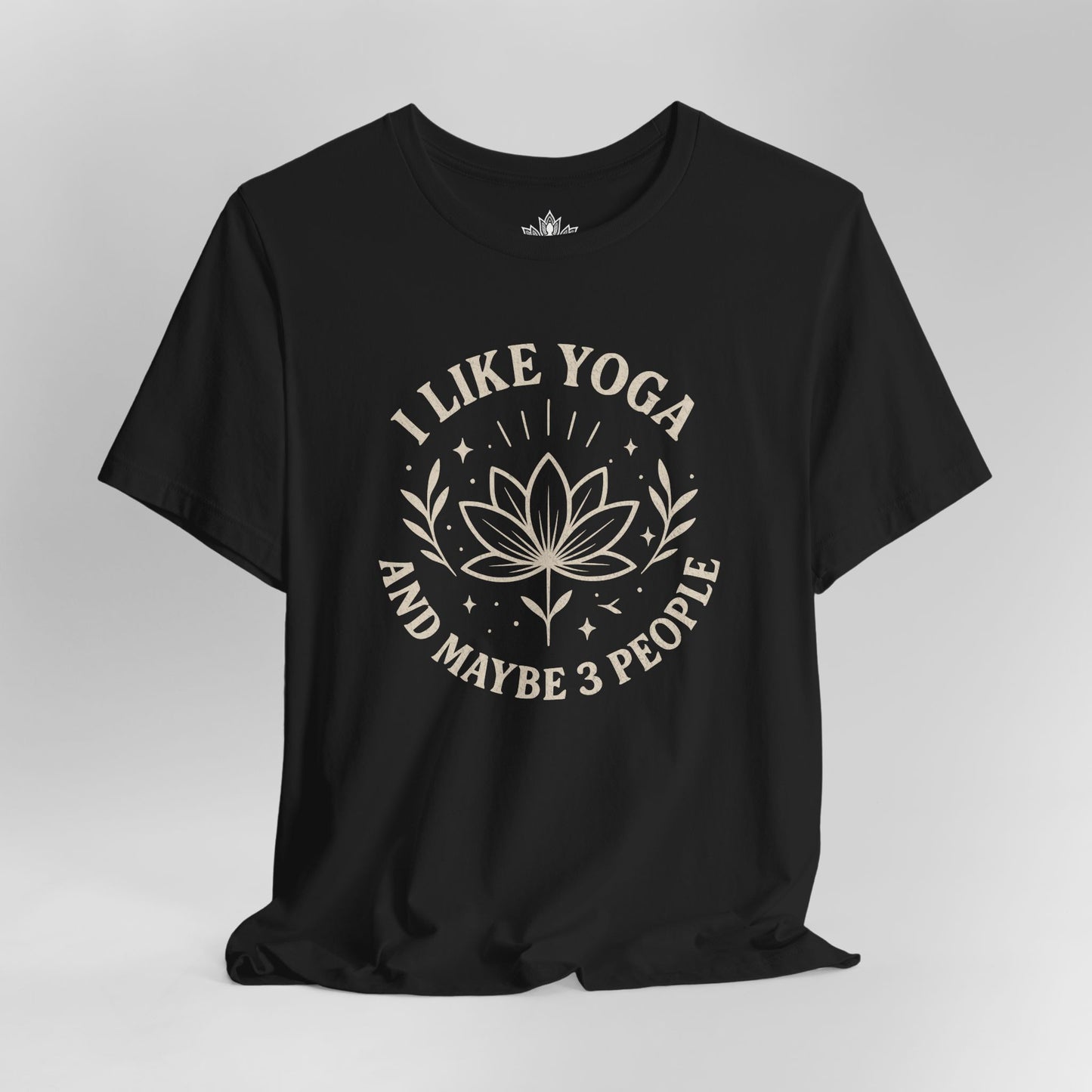 I Like Yoga & Maybe 3 People – Lotus Graphic Tee