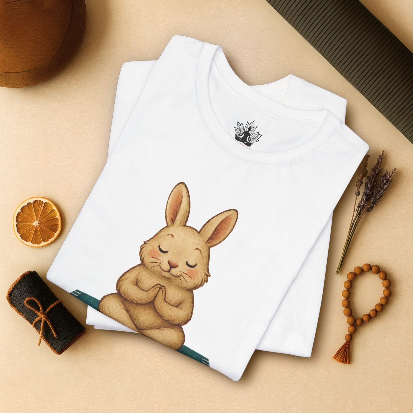 Meditating Bunny – Peaceful Namaste Tee