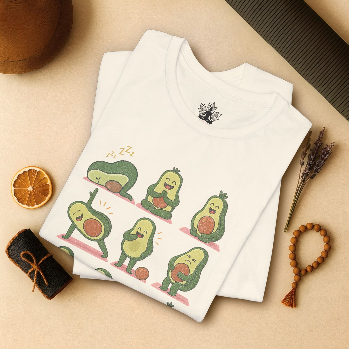 Avocado Yoga Poses - Funny Wellness Tee