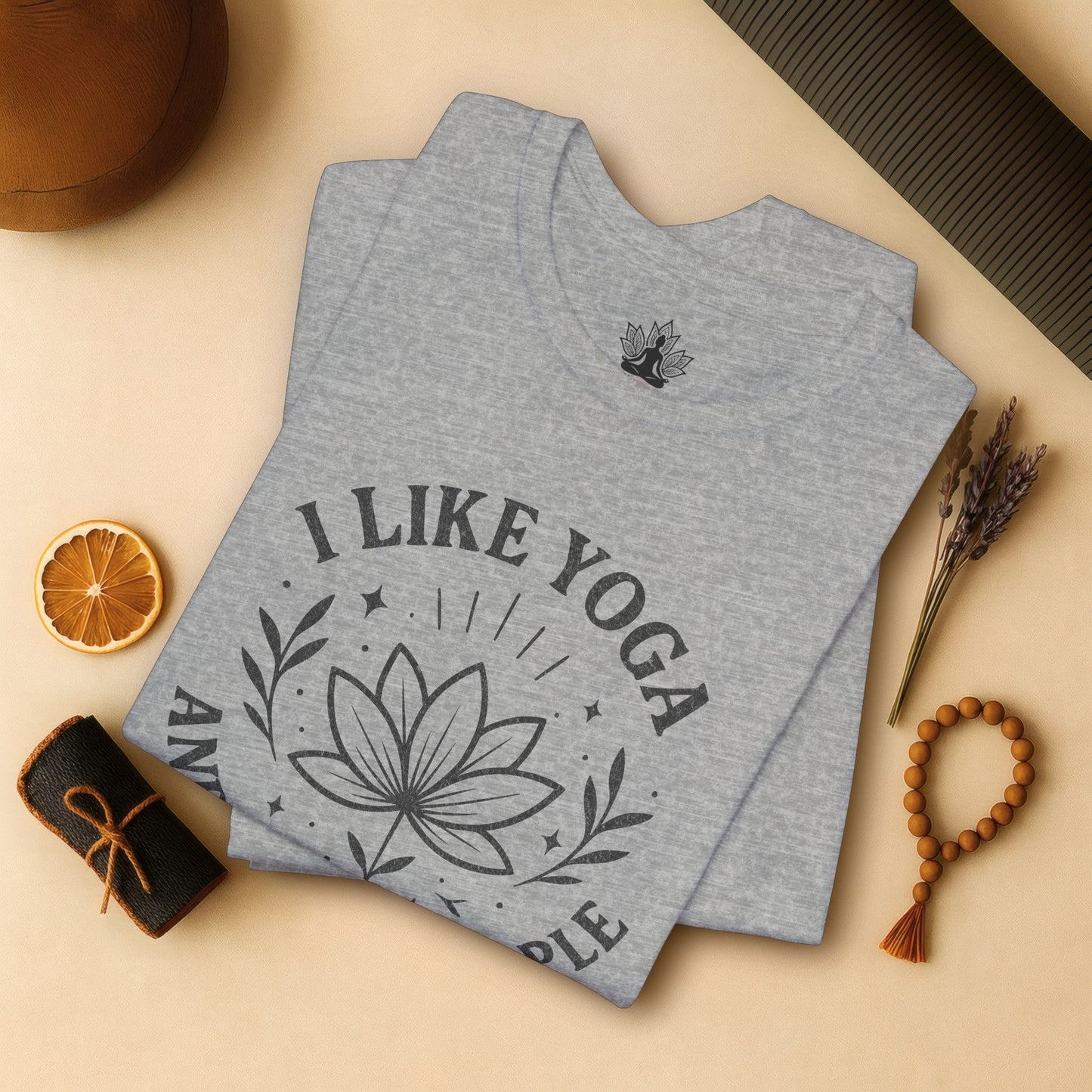 I Like Yoga & Maybe 3 People – Lotus Graphic Tee