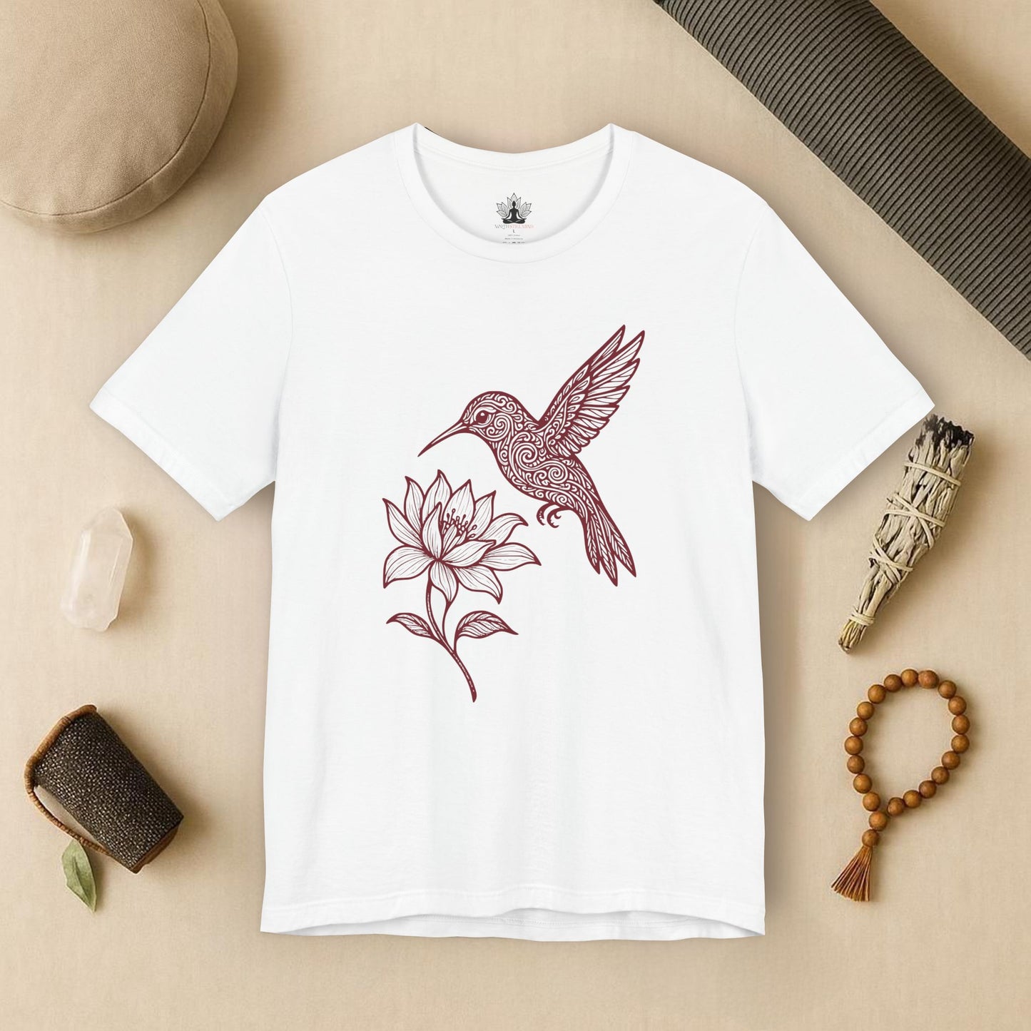 Hummingbird Lotus – Mandala Nature Tee