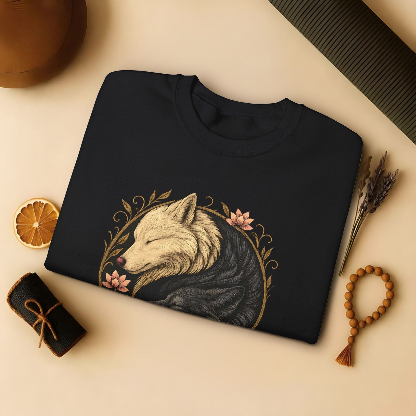 Yin Yang Wolves - Spiritual Balance Sweatshirt