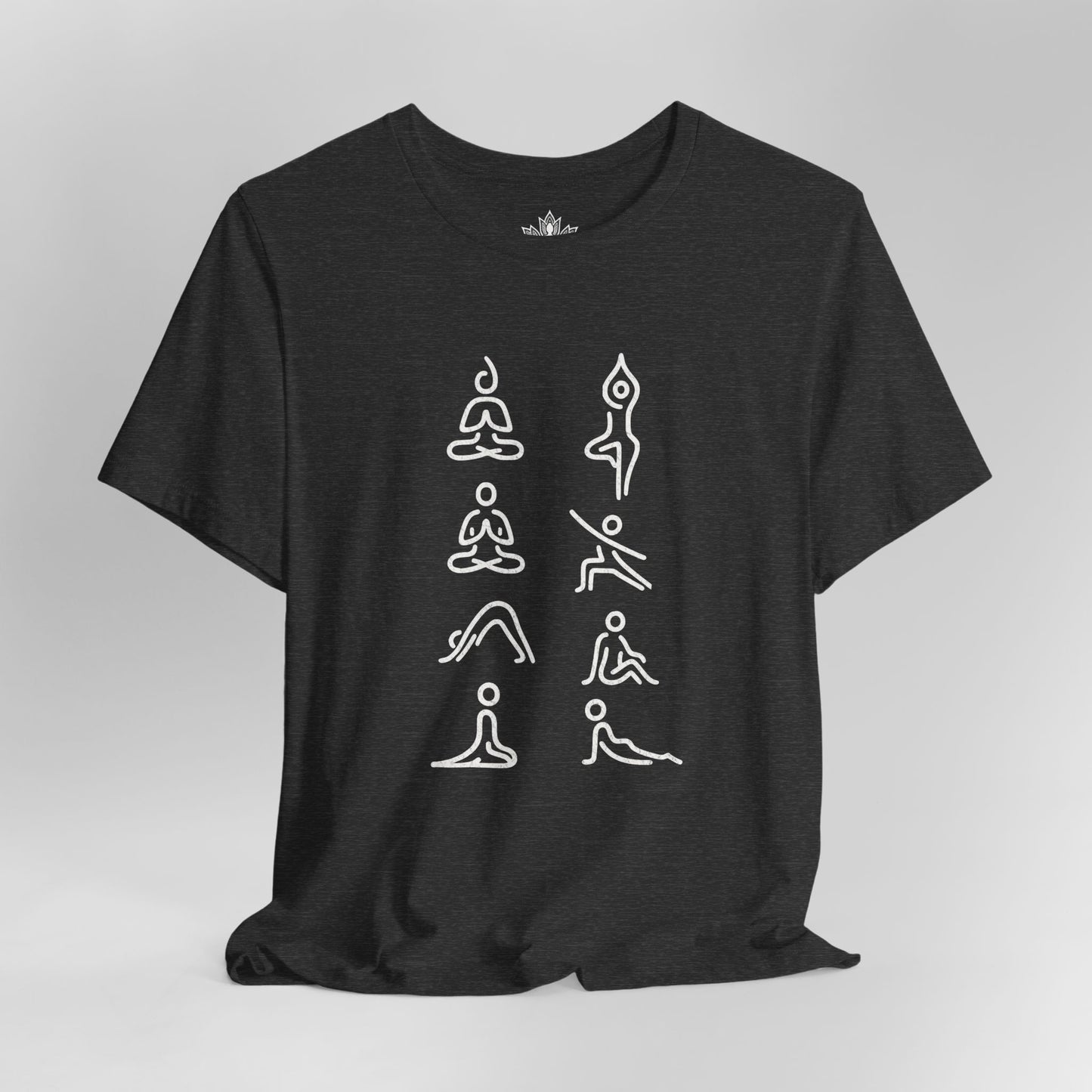 Minimalist Yoga Poses Tee – Mindful Line Art