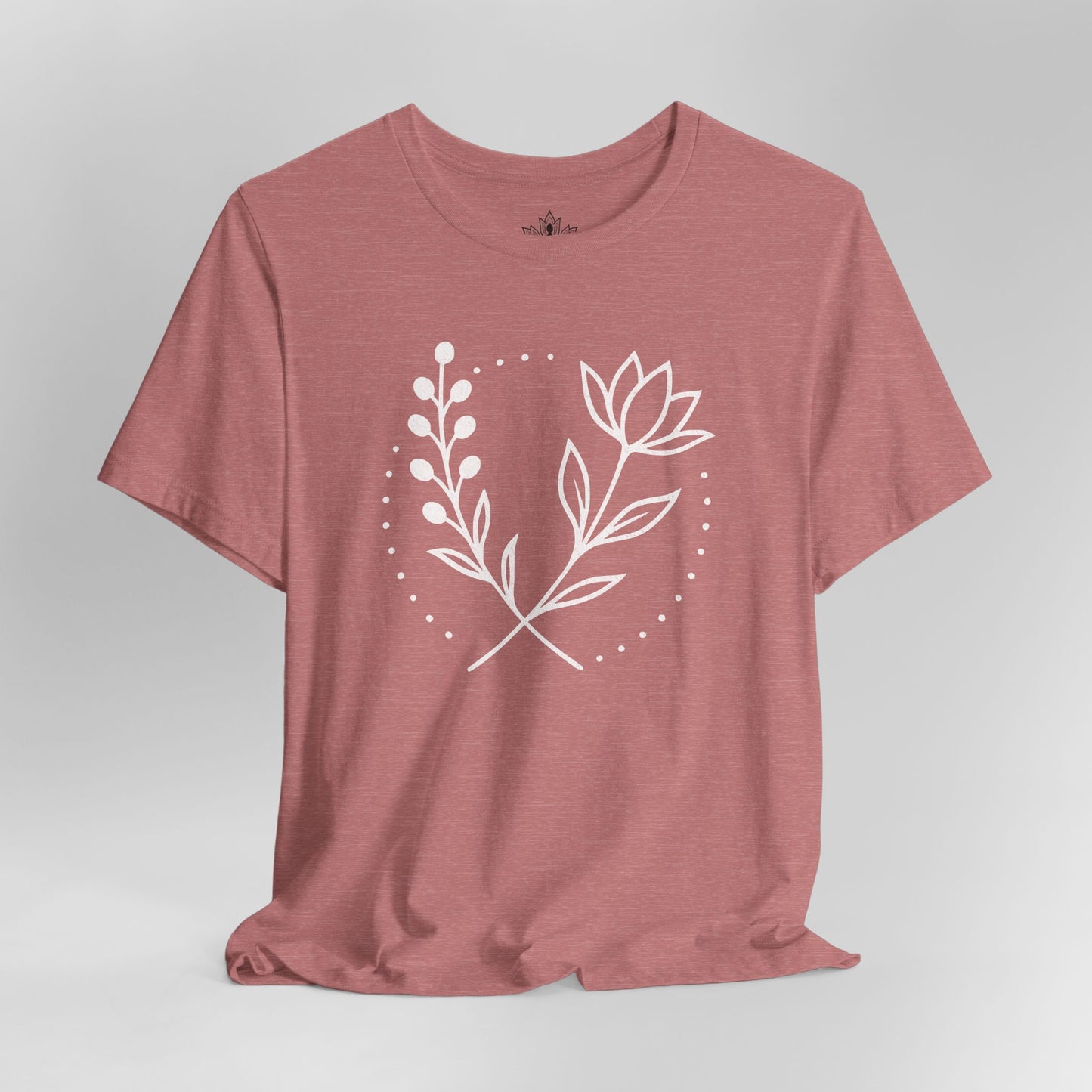 Bloom in Balance – Minimalist Yoga Tee