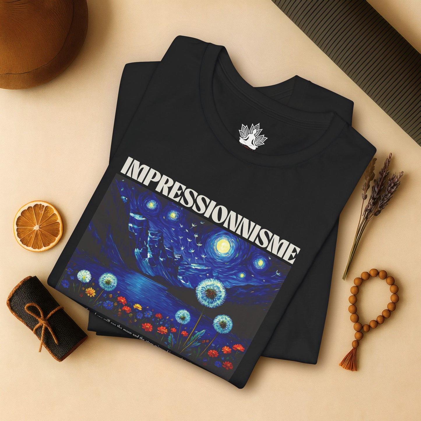Lake Louise Moon & Mountains – Van Gogh Inspired Tee