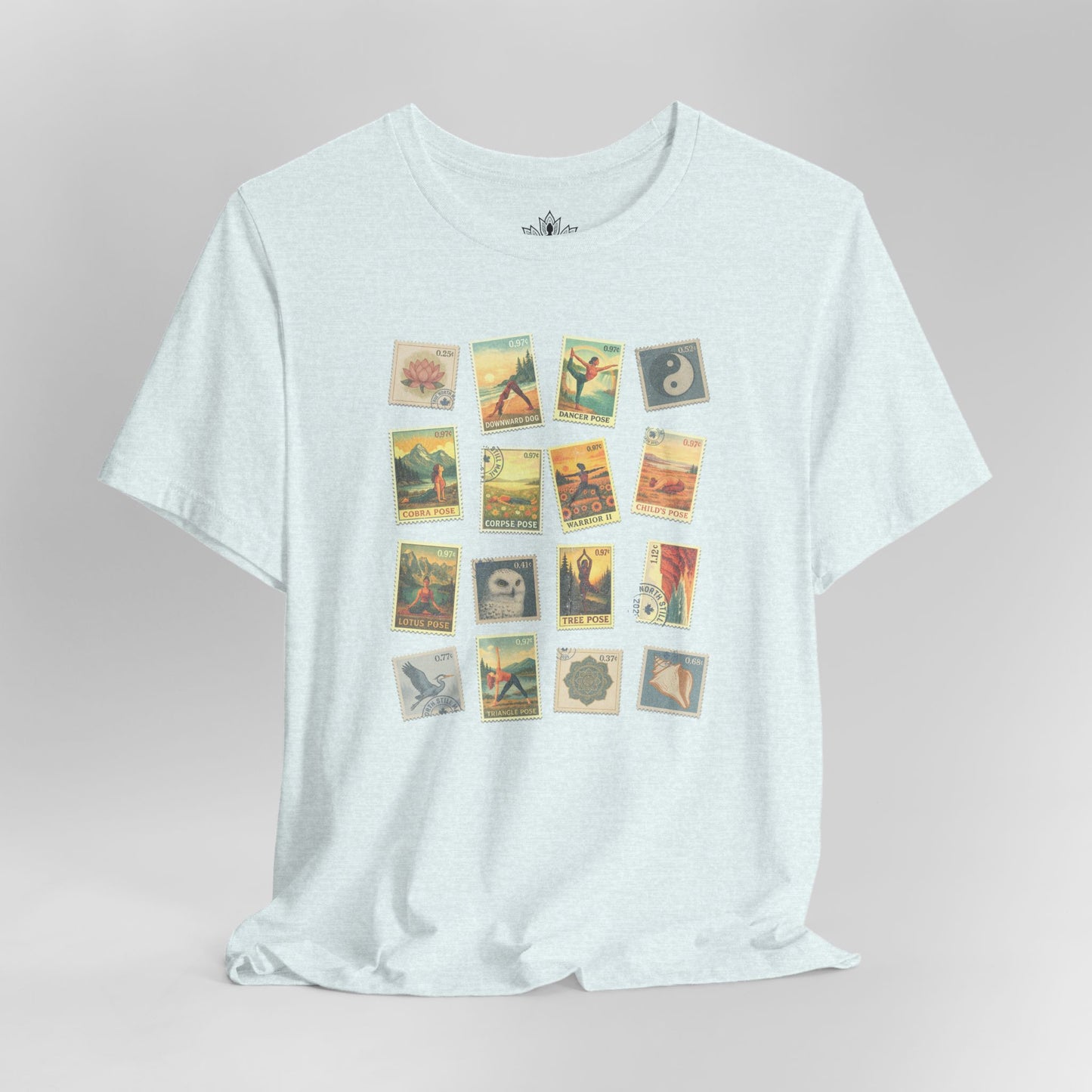 Vintage Yoga Postage Stamps – Canada Inspired Tee