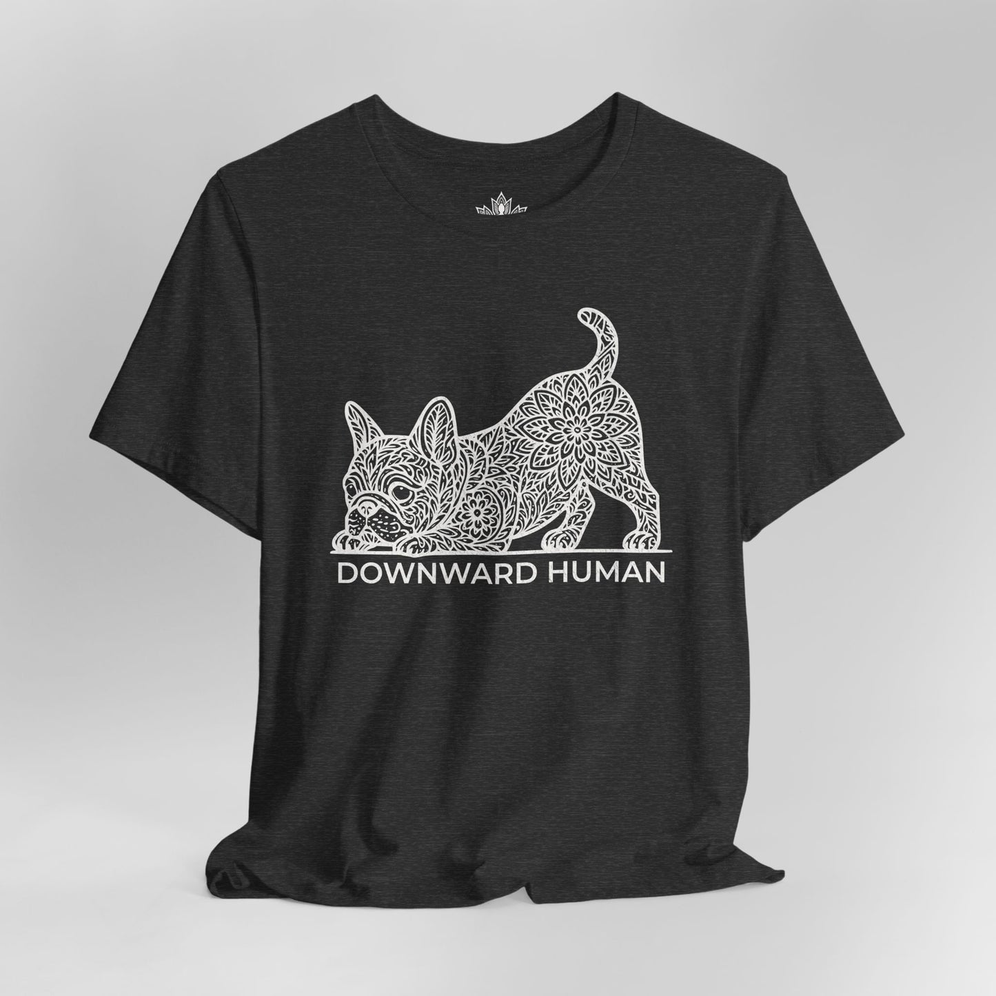 Frenchie Mandala – Downward French Bulldog Tee