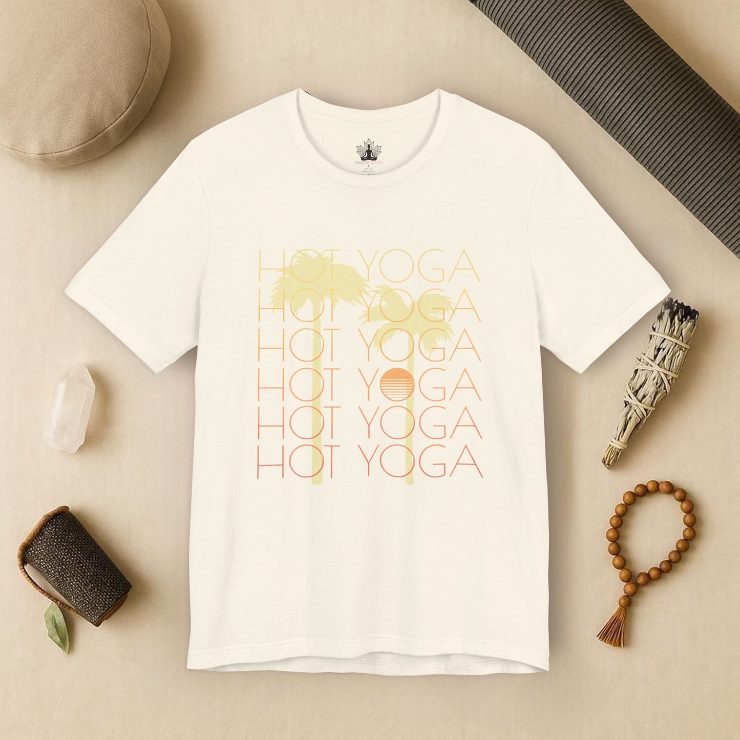 Hot Yoga Vibes - Palm Sunset Tee