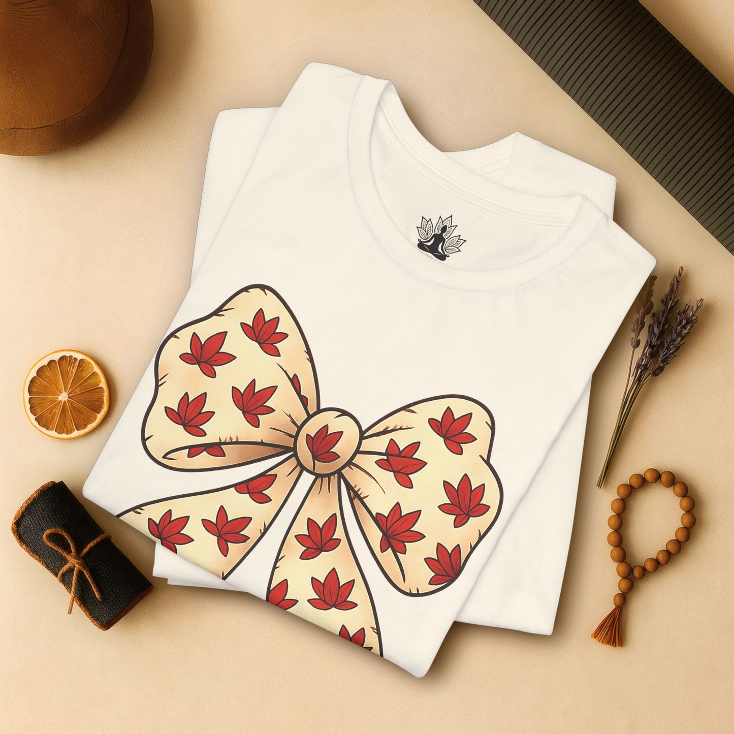 Lotus Cartoon Bow – Cozy Coquette Tee