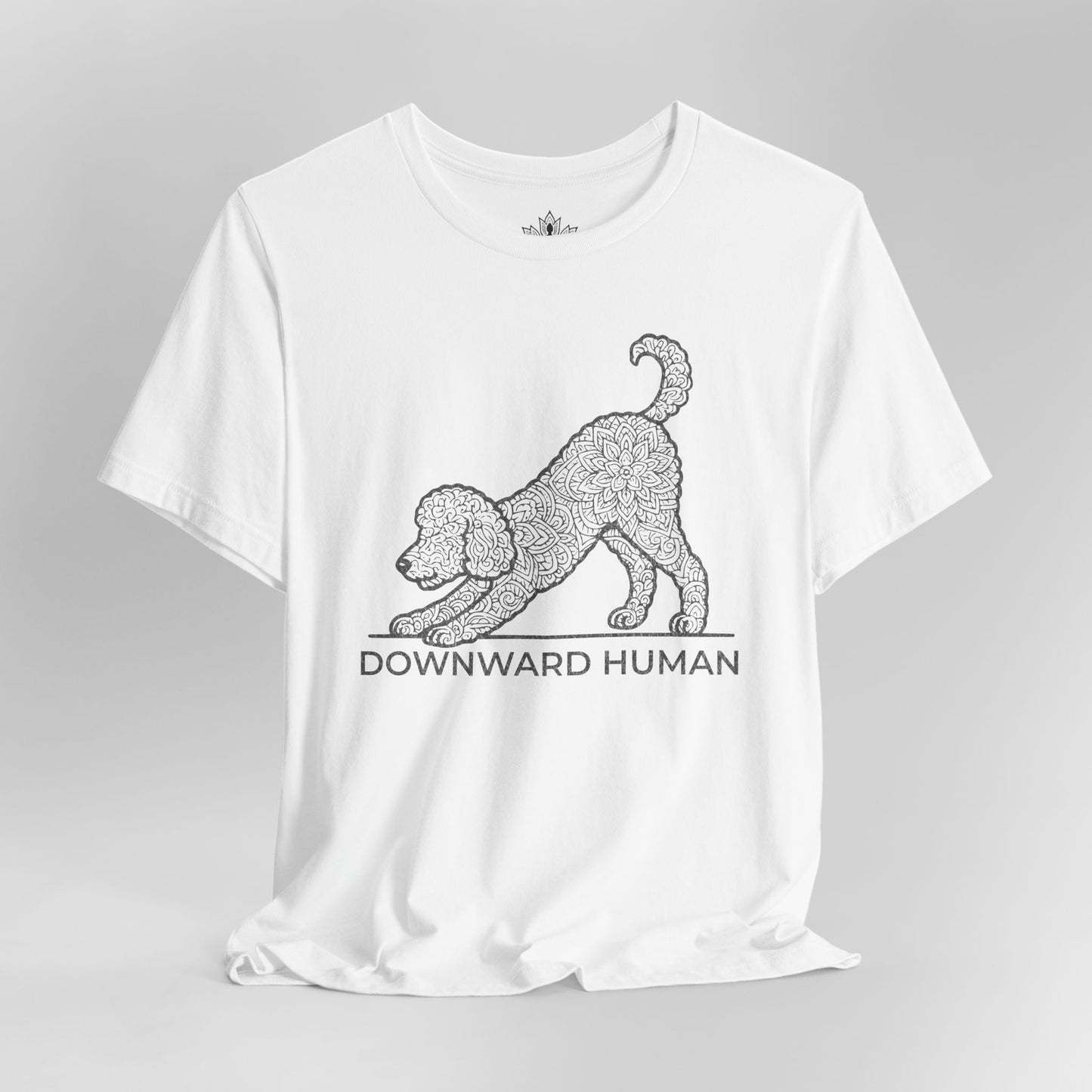 Downward Human – Mandala Labradoodle Dog Yoga Tee