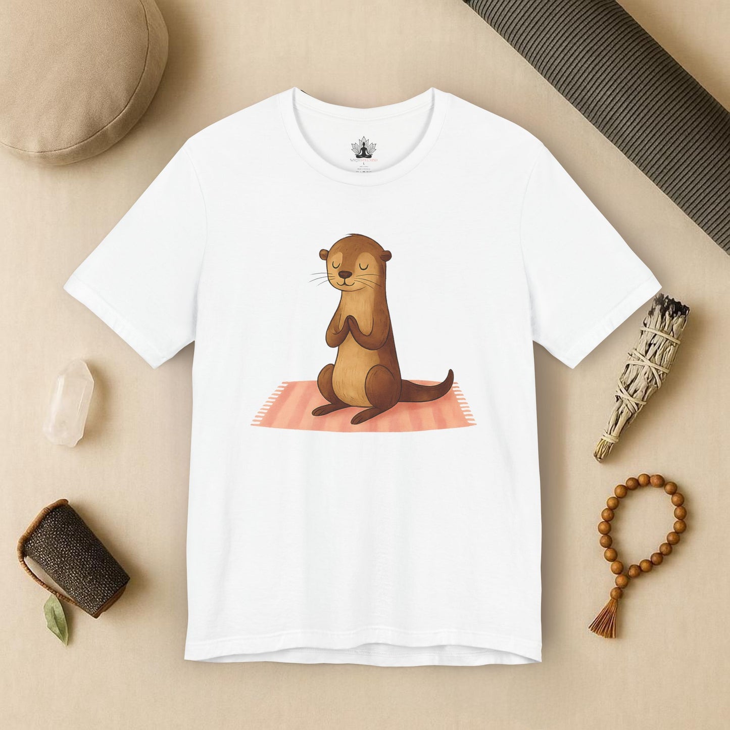 Peaceful Otter – Mindful Lotus Pose Tee