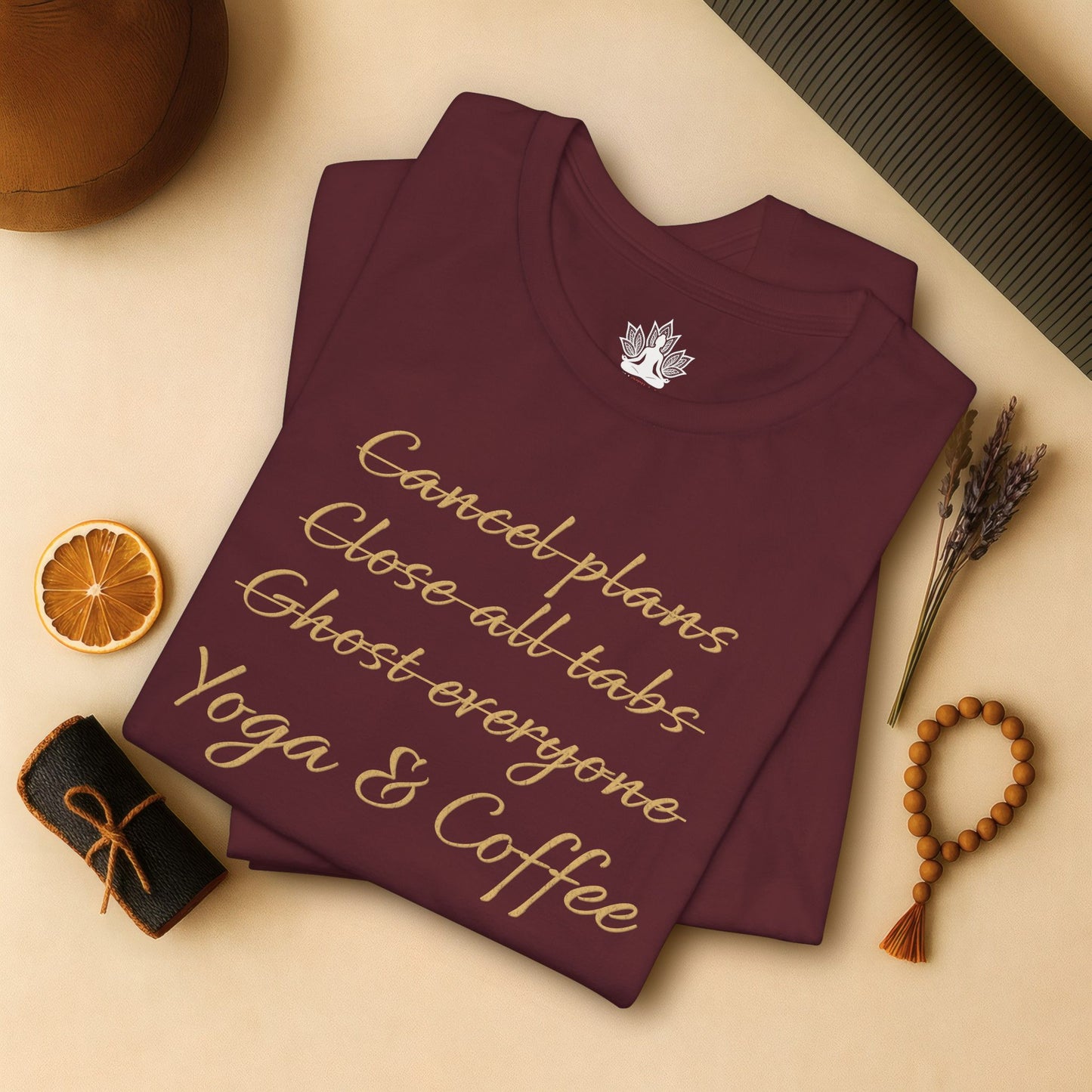 Yoga & Coffee – Funny Morning Priorities Tee