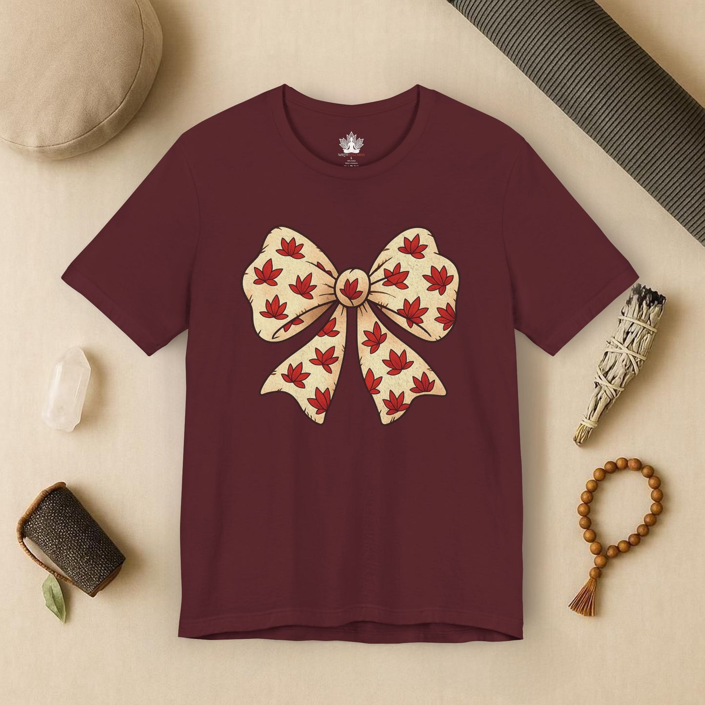 Lotus Cartoon Bow – Cozy Coquette Tee