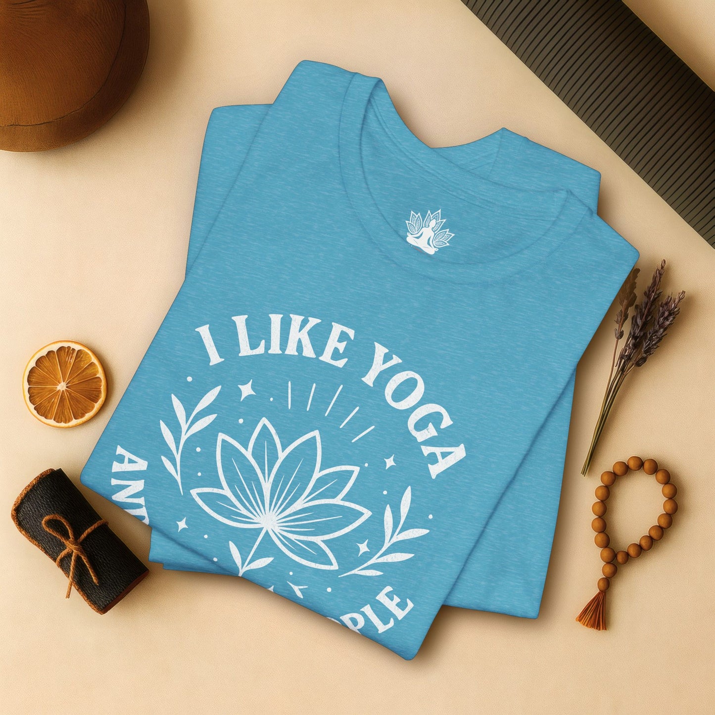 I Like Yoga & Maybe 3 People – Lotus Graphic Tee