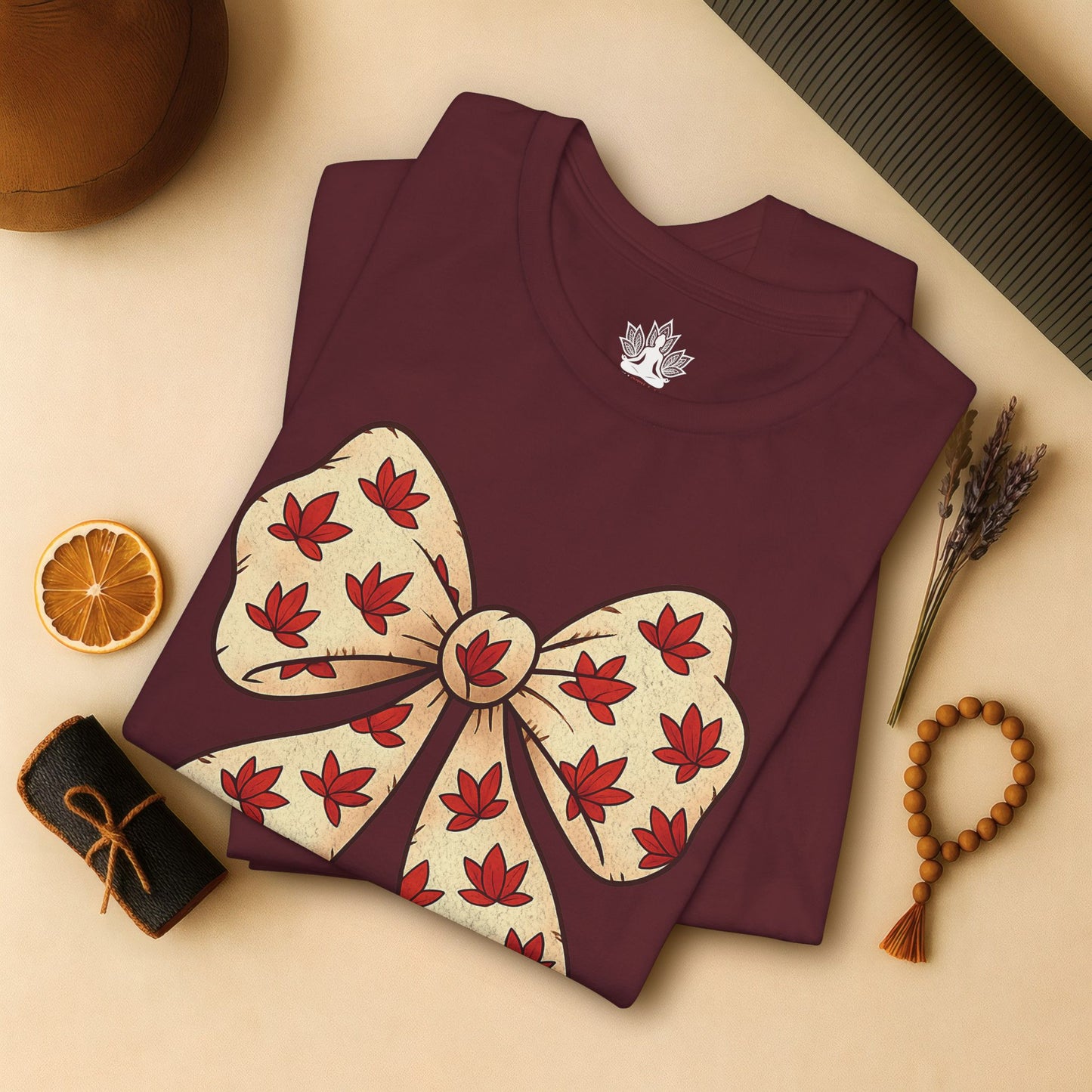 Lotus Cartoon Bow – Cozy Coquette Tee