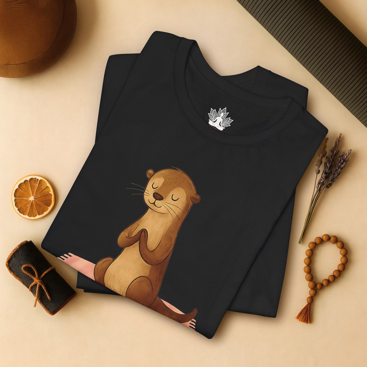Peaceful Otter – Mindful Lotus Pose Tee