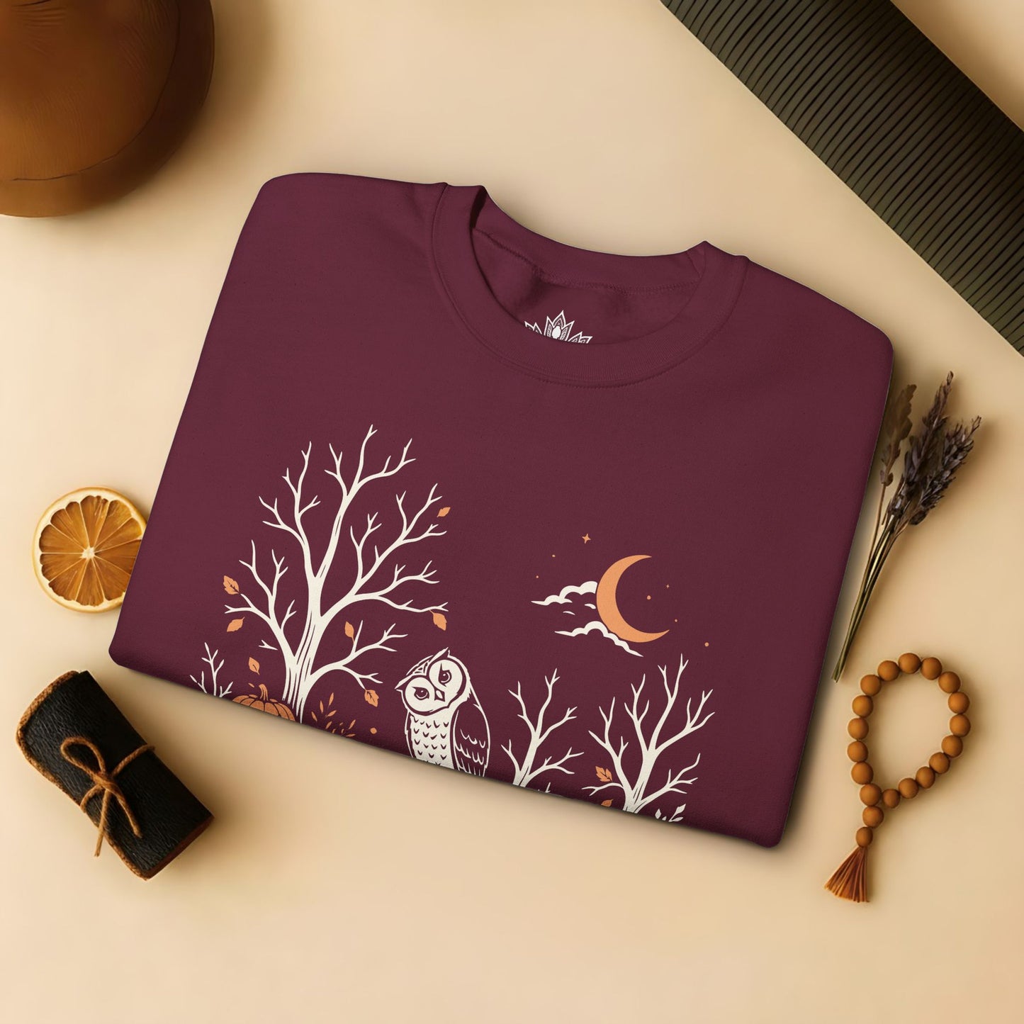 Namaste Forest Owl Halloween Edition Sweatshirt