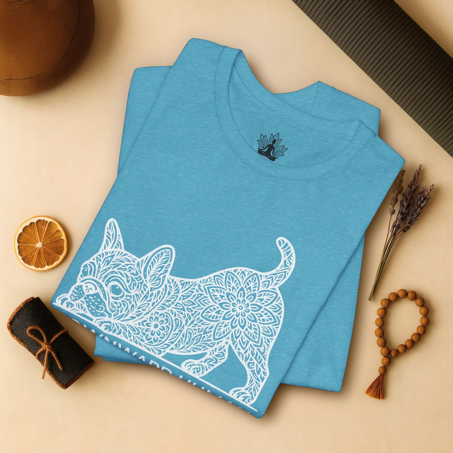 Frenchie Mandala – Downward French Bulldog Tee
