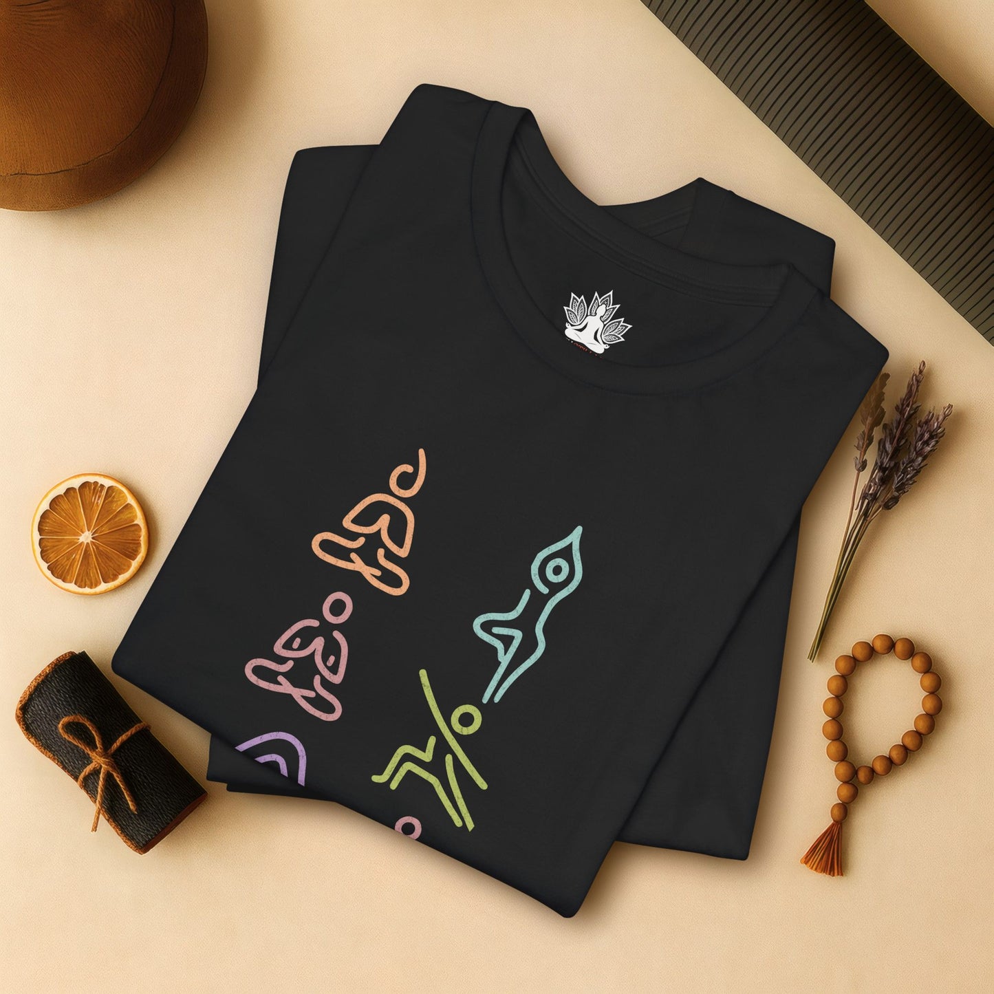 Minimalist Yoga Poses Tee – Mindful Line Art