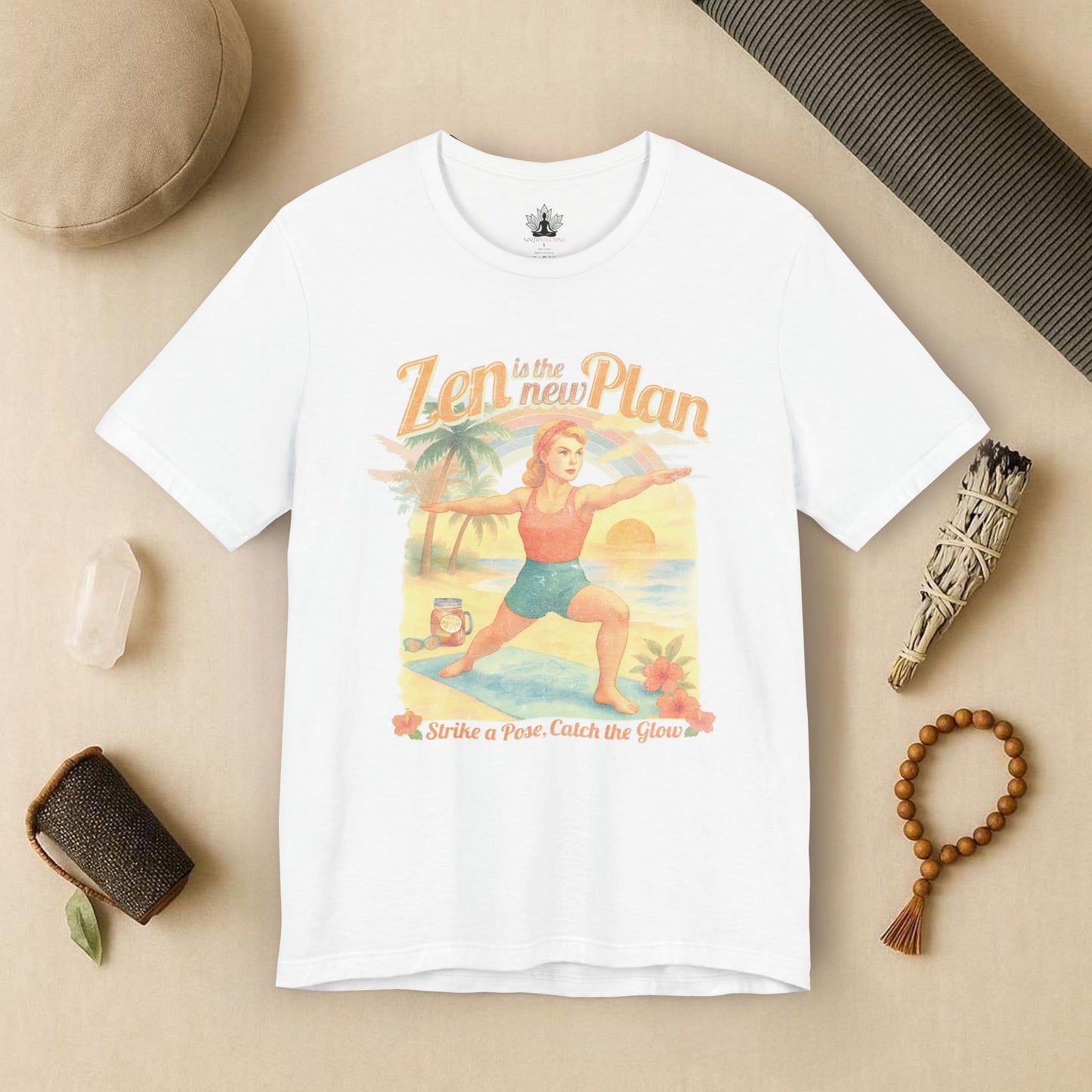 Zen is the New Plan – Retro Yoga Tee
