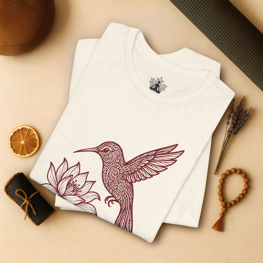 Hummingbird Lotus – Mandala Nature Tee