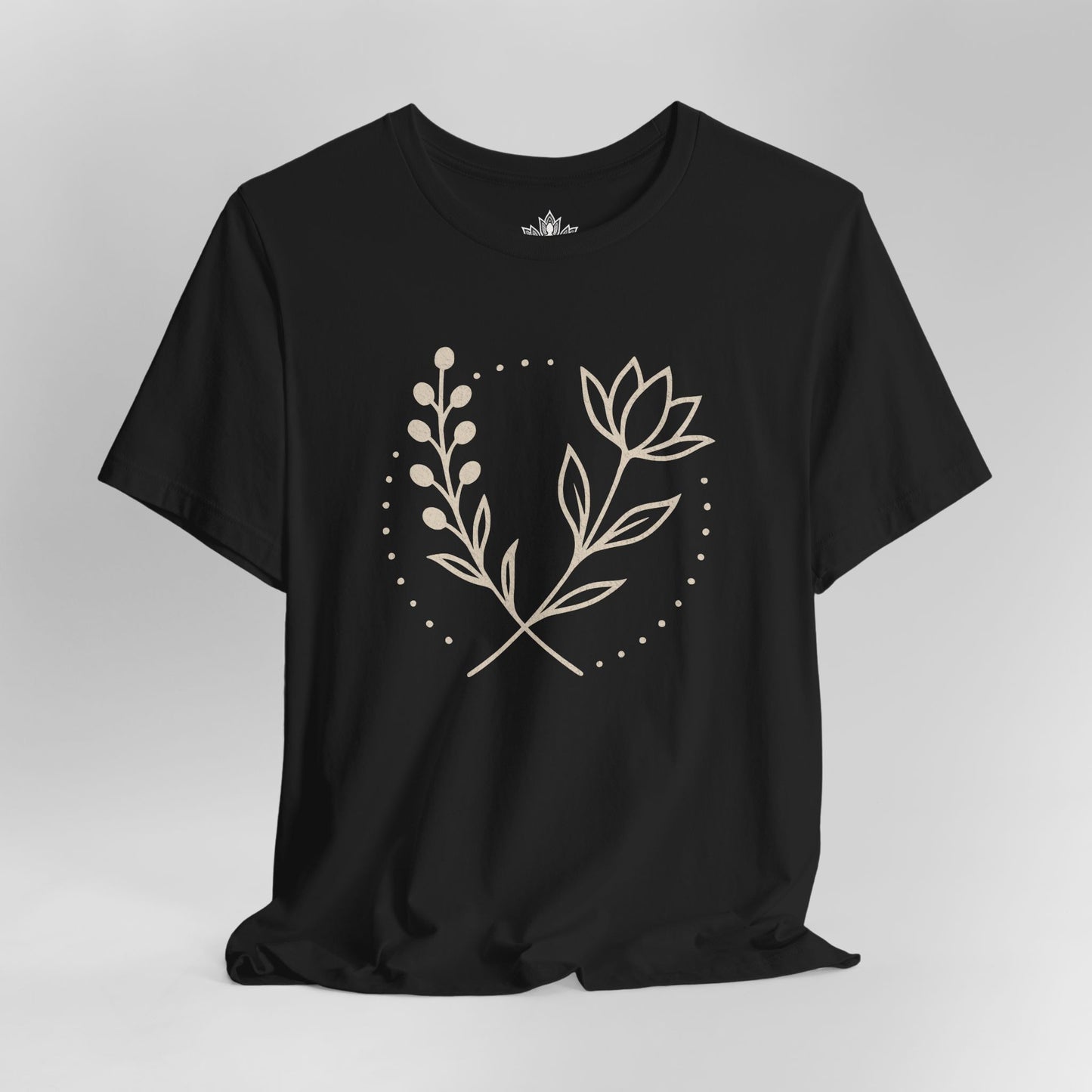 Bloom in Balance – Minimalist Yoga Tee