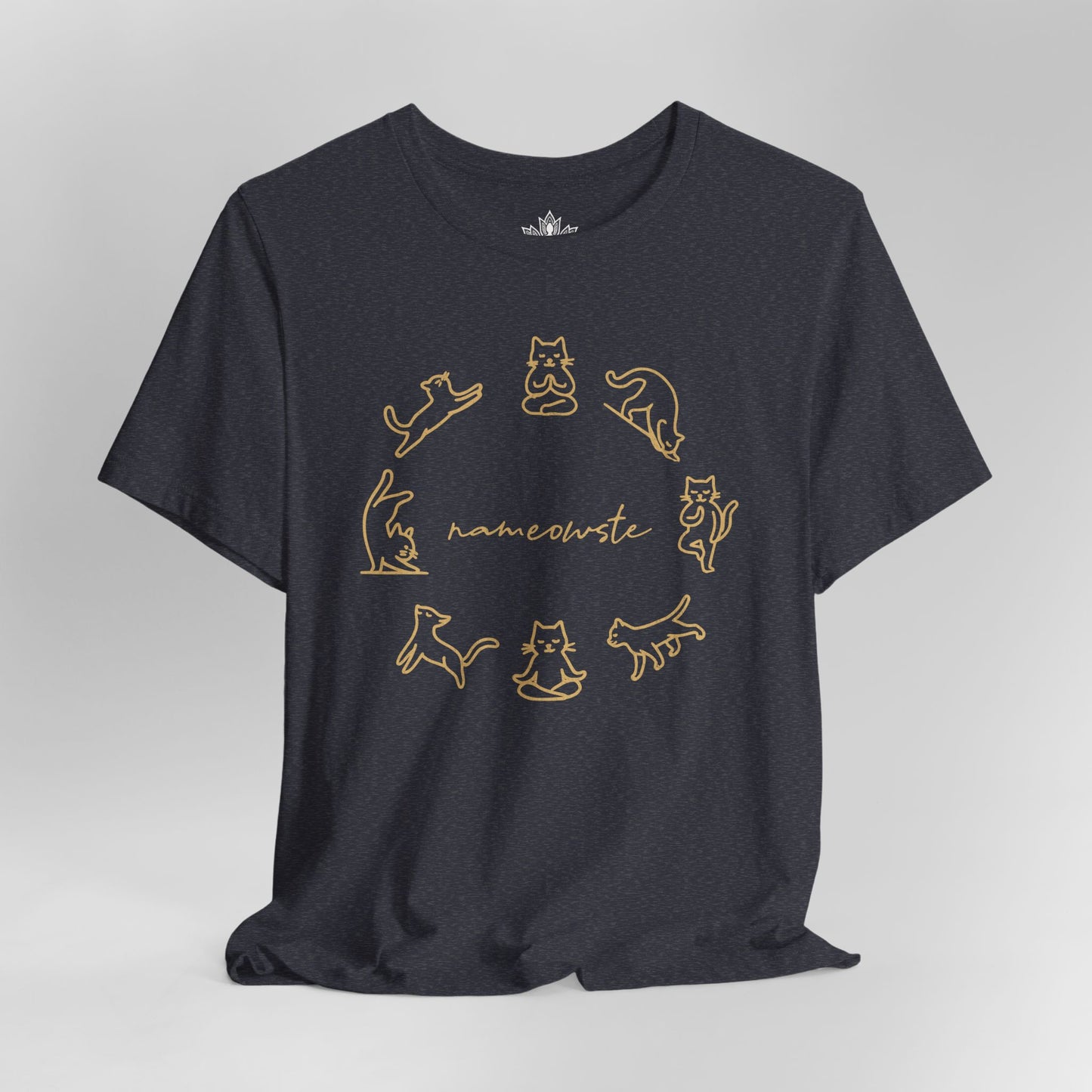 Nameowste Yoga Cats – Minimalist Funny Tee