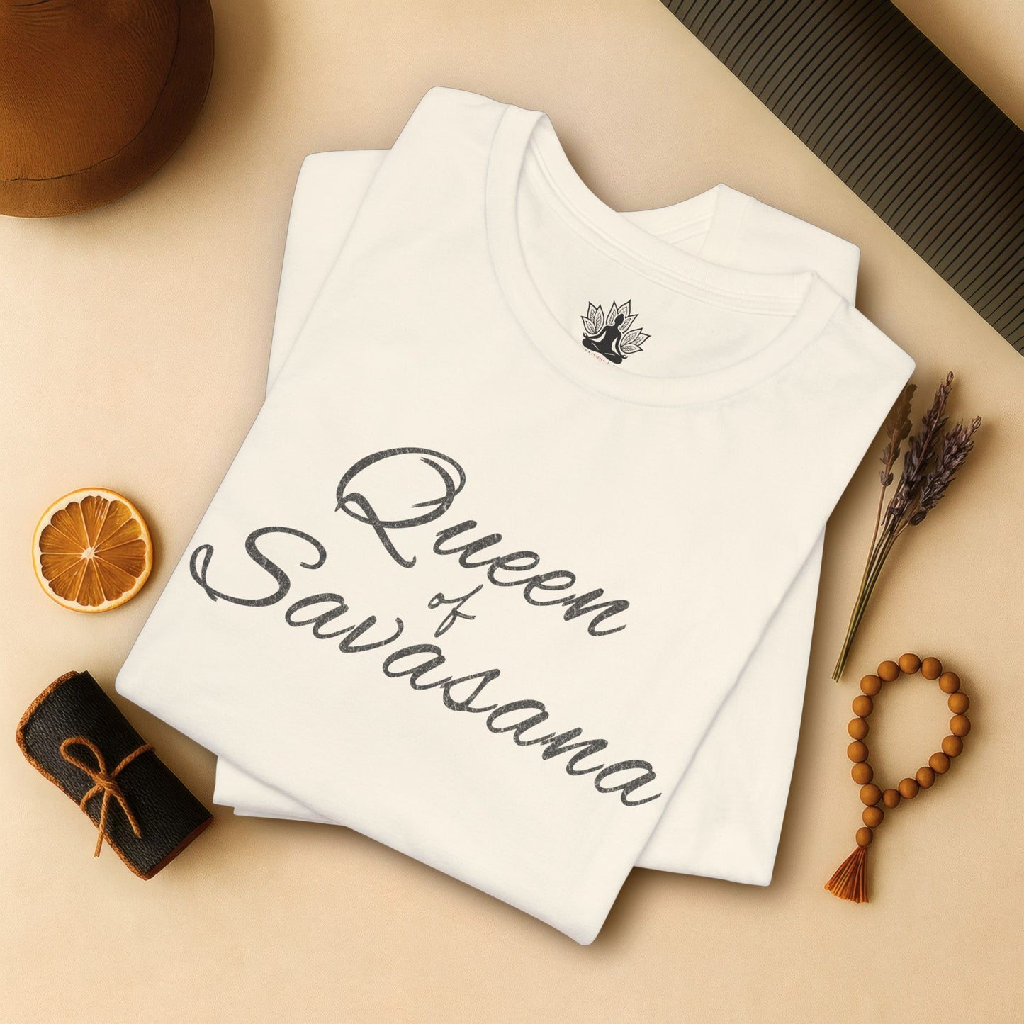 Queen of Savasana Luxe – Classic Yoga Minimalist Tee