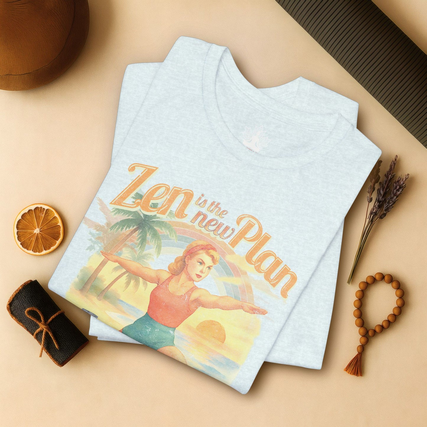 Zen is the New Plan – Retro Yoga Tee
