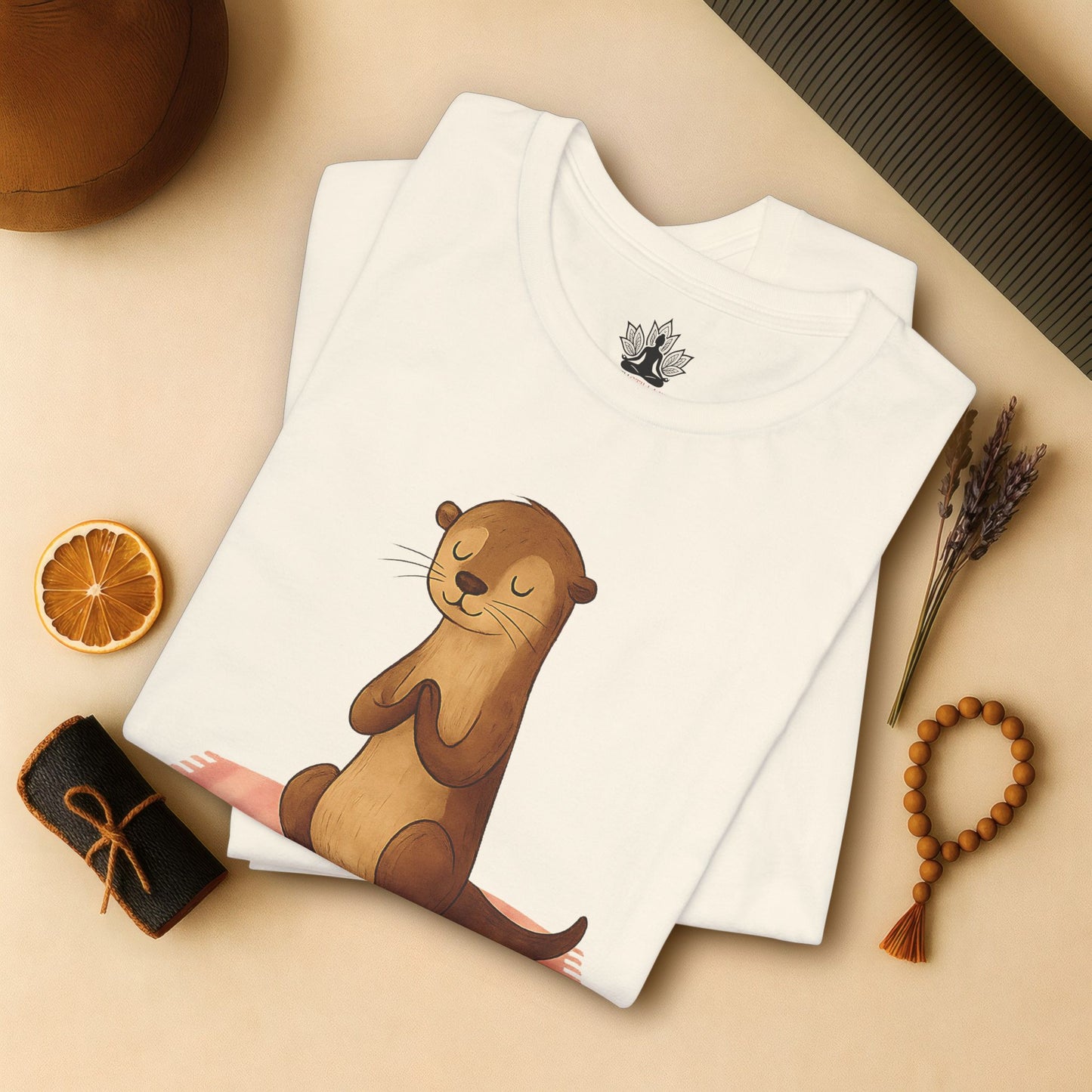 Peaceful Otter – Mindful Lotus Pose Tee