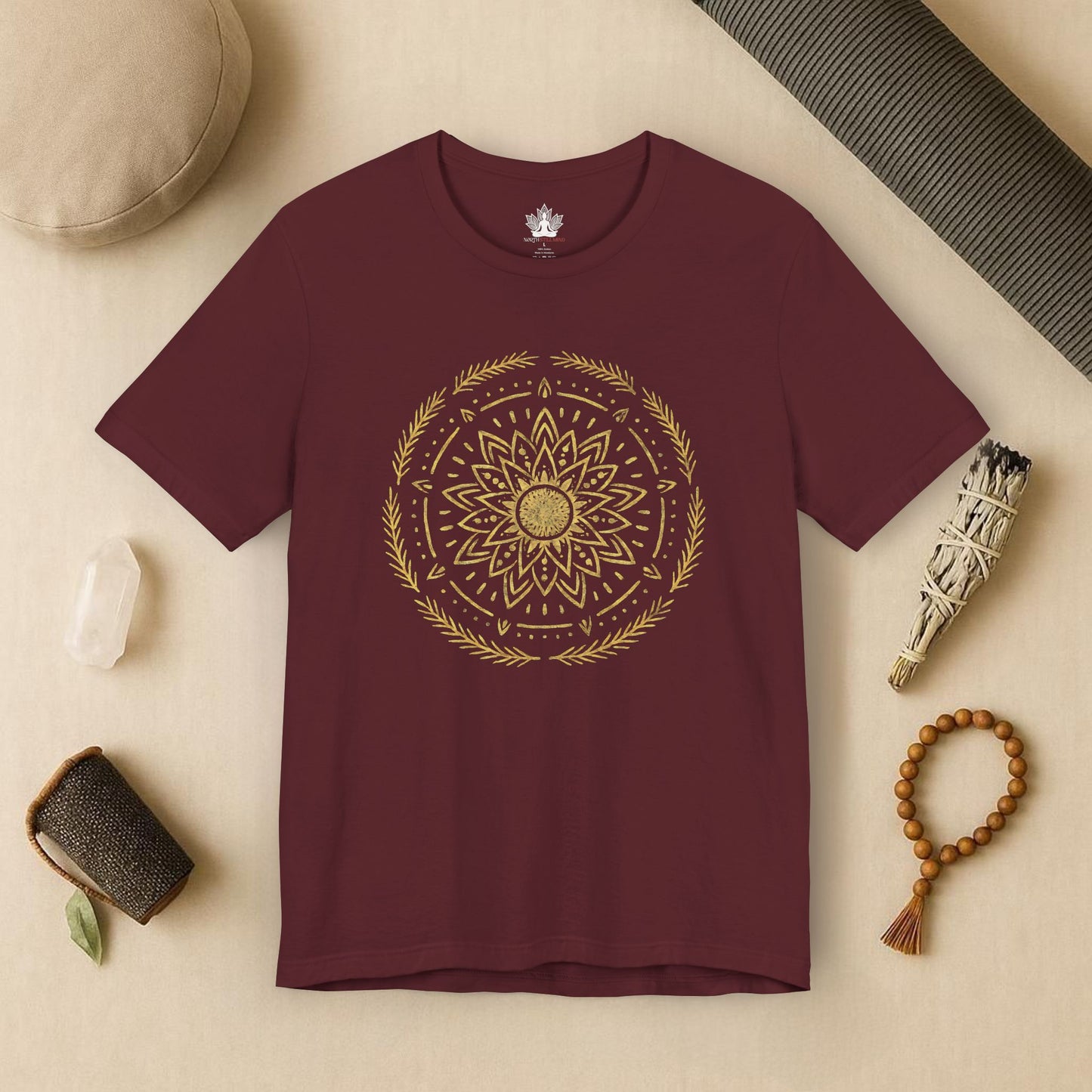 Golden Mandala – Sacred Balance Tee
