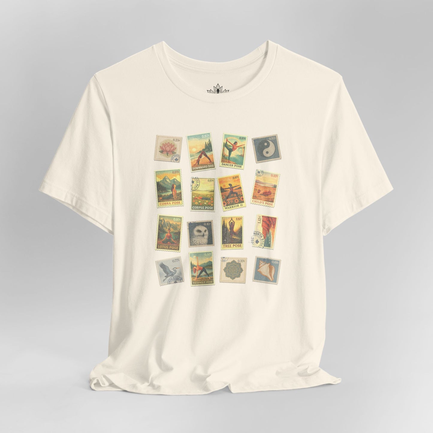 Vintage Yoga Postage Stamps – Canada Inspired Tee